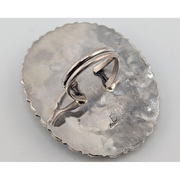 Handcrafted Navajo Cluster Ring Size 8 Women's Signed Southwest Jewelry *** - Picture 8 of 9